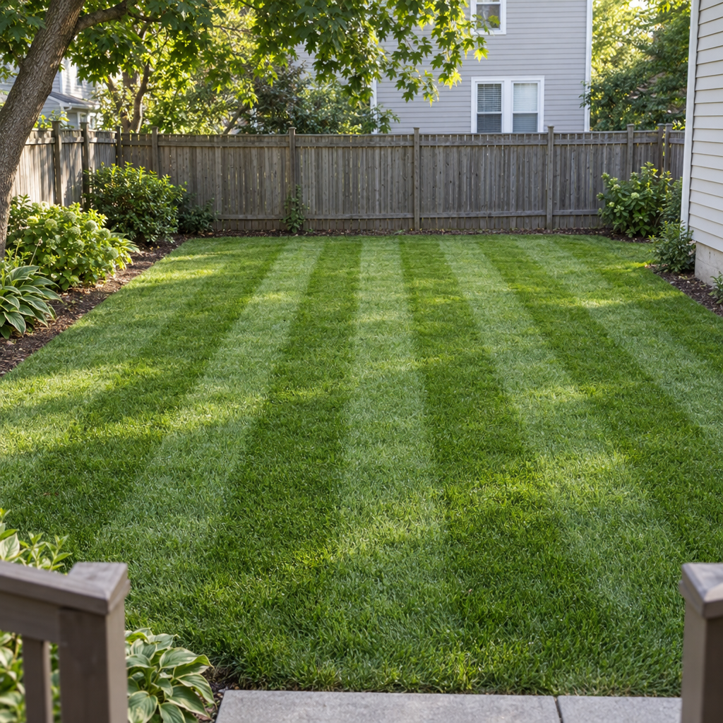 lawn care on a Central Falls lawn