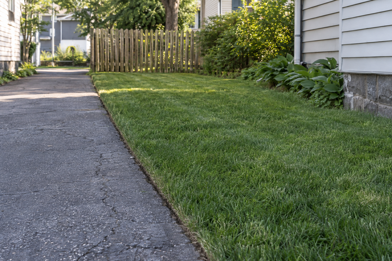 lawn care on a East Providence lawn